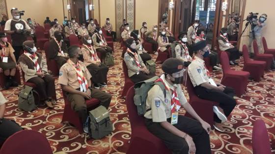 Pramuka Berkebutuhan Khusus menyelenggarakan Pertemuan Nasional 2021 (PNPBK 2021) di Ballroom Prime Plaza Hotel, Yogyakarta