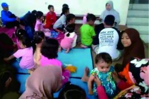 Pramuka Peduli Purbalingga Berikan Trauma Preventing untuk Anak Pengungsi Desa Siwarak