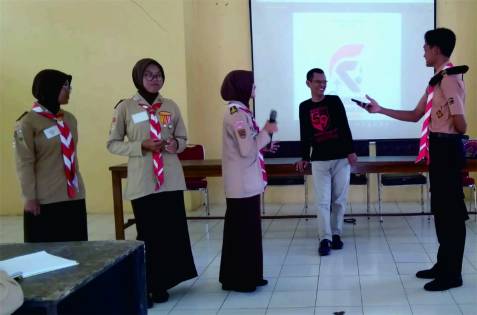 Calon peserta Raimuna Nasional (Rainas) XII utusan Kwarcab Purbalingga mengikuti Training Center (TC) di Sanggar Bhakti Pramuka Purbalingga, Minggu 16 Juli 2023.