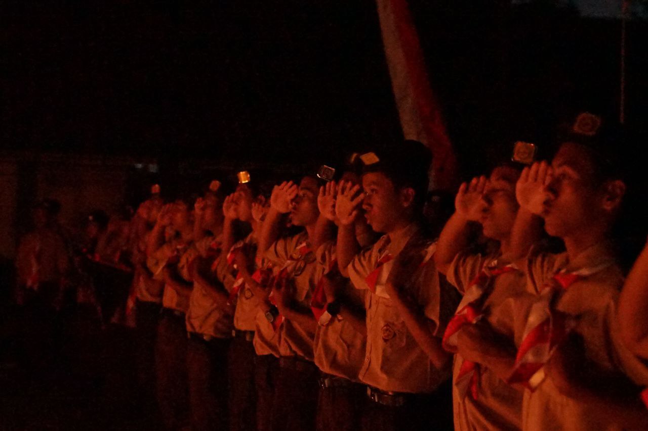 Renungan dan Ulang Janji Hari Pramuka ke-63 tahun 2024, di Sanggar Bhakti Kwarcab Purbalingga, Minggu, 13 Agustus 2024.