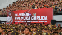 Kwarcab Gerakan Pramuka Kabupaten Purbalingga melantik Pramuka Garuda, di Sasana Krida GOR Goentoer Darjono Purbalingga, Kamis 19 Desember 2024